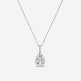Ina Mar 14K White Gold, Diamond 0.84ct.twd Cluster Pendant Necklace IMKGK40
