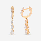 Ina Mar 14K Yellow Gold, Pear and Round Shaped Diamond 0.95ct. tw. Drop Earrings IMKGK29