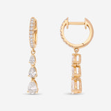 Ina Mar 14K Yellow Gold, Pear and Round Shaped Diamond 0.95ct. tw. Drop Earrings IMKGK29