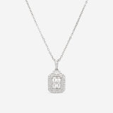 Ina Mar 18K White Gold, Diamond 1.35ct. tw. Cluster Pendant Necklace IMKGK09