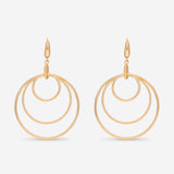 Ina Mar 14K Yellow Gold Three Row Big Circle Drop Earrings E12498K4Y