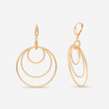 Ina Mar 14K Yellow Gold Three Row Big Circle Drop Earrings E12498K4Y