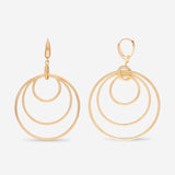 Ina Mar 14K Yellow Gold Three Row Big Circle Drop Earrings E12498K4Y