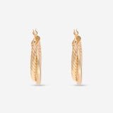 Ina Mar 14K Yellow Gold Polished Torchon Bypass Hoop Earrings E50462K4Y