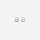 Ina Mar 14K White Gold Round Cut Solitaire 0.78ct.twd. Diamond Stud Earrings EM-002
