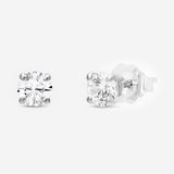 Ina Mar 14K White Gold Round Cut Solitaire 0.78ct.twd. Diamond Stud Earrings EM-002