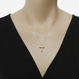 Tresorra 18K Rose Gold Diamond 1.00ct. tw. Cross Pendant K0610P17-RG - THE SOLIST