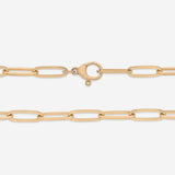 Ina Mar 14K Yellow Gold Square Tube Paperclip Necklace SGN13058K4Y