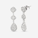 Ina Mar 18K White Gold, Diamond 2.94ct. tw. Cluster Drop Earrings IMKGK01