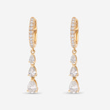 Ina Mar 14K Yellow Gold, Pear and Round Shaped Diamond 0.95ct. tw. Drop Earrings IMKGK29