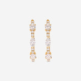 Ina Mar 14K Yellow Gold, Round and Oval Shape Diamonds 1.69ct. twd. Hoop Earrings CN/566433