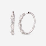 Ina Mar 14K White Gold, Diamond 1.81ct. tw. Hoop Earrings IMKGK25