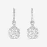 Ina Mar 18K White Gold, Diamond 2.45ct. tw. Cluster Drop Earrings IMKGK02