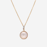 London Pearl 18K Yellow Gold Mabe 17mm Pearl Pendant P1113MO